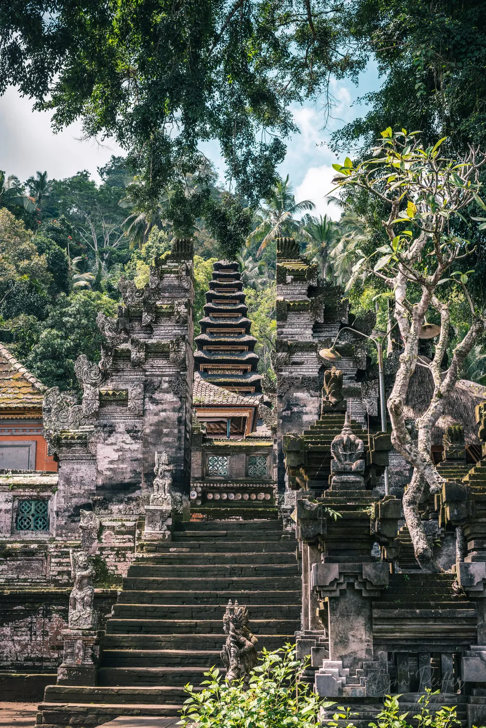 Places of Indonesia Landscape Travel Photos 22 by Lynn Peiffer Intricately carved statues and gates at a Hindu temple in Bali, Indonesia.